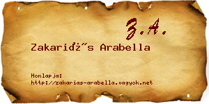 Zakariás Arabella névjegykártya
